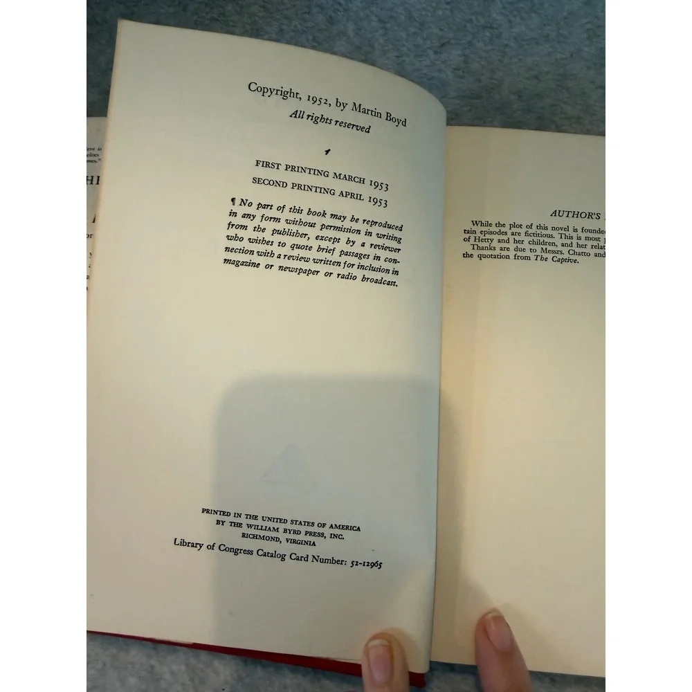 The Cardboard Crown Martin Boyd 1953 Hardcover Book Dust Jacket Fiction Novel